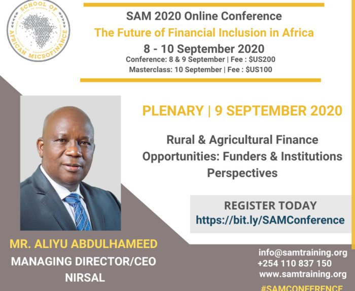 Rural & Agricultural Finance Opportunities Webinar by Mr. Aliyu Abulhameed